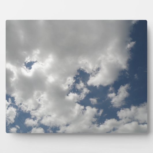 Plaquette Bewolkte Lucht Fotoplaat (Voorkant)