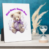 Plaquette Kind Hart Gentle Bear - Ontwerp van een  Fotoplaat (Zijkant)