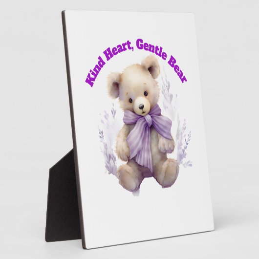 Plaquette Kind Hart Zacht Beren - Mooie Beer Ontwe Fotoplaat (Zijkant)