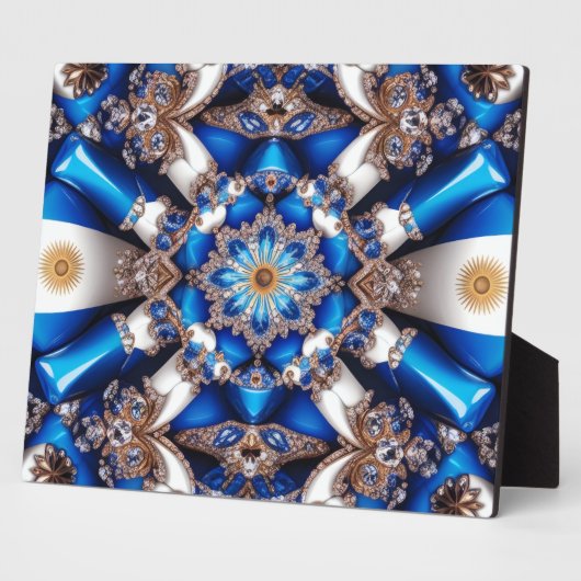 Plaquette met Argentijnse kleuren Modern Design Fotoplaat (Zijkant)