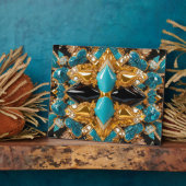 Plaquette met Bahamas kleuren Modern Design Fotoplaat (Zijkant)