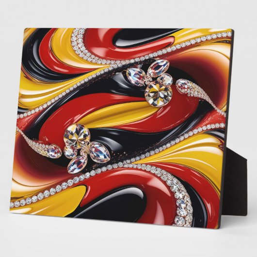 Plaquette met Belgische kleuren Modern Design Fotoplaat (Zijkant)