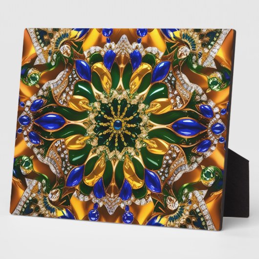 Plaquette met Brazilië Kleuren Modern Design Fotoplaat (Zijkant)