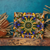 Plaquette met Brazilië Kleuren Modern Design Fotoplaat (Zijkant)