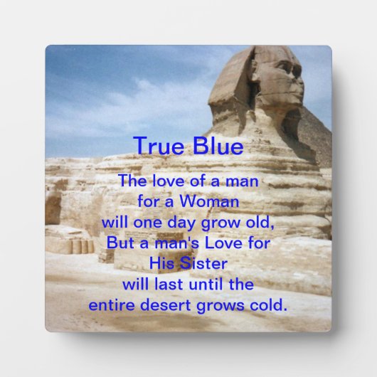 Plaquette met broer en zusliefde fotoplaat (Voorkant)