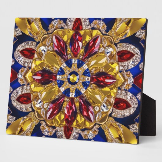 Plaquette met Colombia Kleuren Modern Design Fotoplaat (Zijkant)