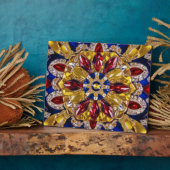 Plaquette met Colombia Kleuren Modern Design Fotoplaat (Zijkant)