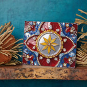 Plaquette met Colombiaanse kleuren Modern Design Fotoplaat (Zijkant)