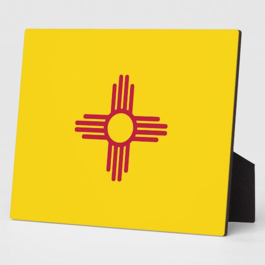 Plaquette met de vlag van New Mexico Fotoplaat (Zijkant)