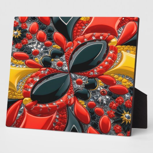 Plaquette met Duitsland Kleuren Modern Design Fotoplaat (Zijkant)