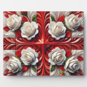 Plaquette met Engels Rozen Design Fotoplaat (Voorkant)