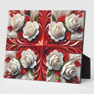 Plaquette met Engels Rozen Design Fotoplaat