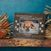 Plaquette met fotoherinnering voor huisdier in rus fotoplaat (Zijkant)