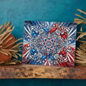 Plaquette met Franse kleuren Modern Design Fotoplaat (Zijkant)