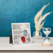 Plaquette met gedicht voor echtgenoot 25-jarig huw fotoplaat (Insitu)