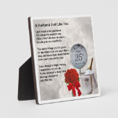 Plaquette met gedicht voor echtgenoot 25-jarig huw fotoplaat (Voorkant)