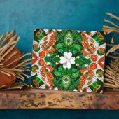 Plaquette met Ierland Kleuren Modern Design Fotoplaat (Zijkant)