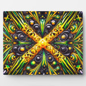 Plaquette met Jamaicaanse kleuren Modern Design Fotoplaat (Voorkant)