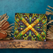 Plaquette met Jamaicaanse kleuren Modern Design Fotoplaat (Zijkant)