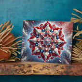 Plaquette met Noorwegen Kleuren Modern Design Fotoplaat (Zijkant)