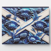 Plaquette met Schotse distels Modern Design Fotoplaat (Voorkant)