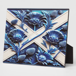 Plaquette met Schotse distels Modern Design Fotoplaat