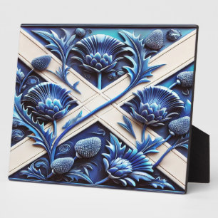 Plaquette met Schotse distels Modern Design Fotoplaat