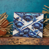 Plaquette met Schotse distels Modern Design Fotoplaat (Zijkant)