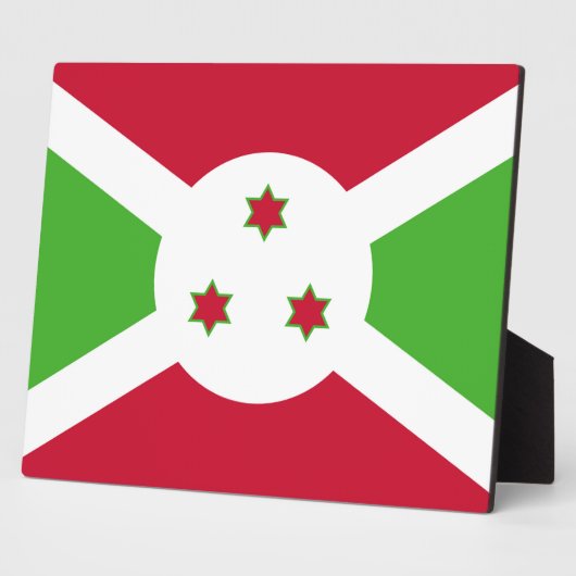 Plaquette met vlag van Burundi Fotoplaat (Zijkant)