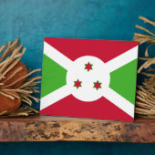 Plaquette met vlag van Burundi Fotoplaat (Zijkant)