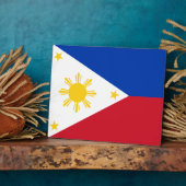 Plaquette met vlag van de Filipijnen Fotoplaat (Zijkant)