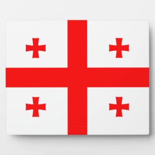Plaquette met vlag van Georgië Fotoplaat