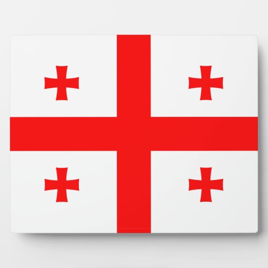 Plaquette met vlag van Georgië Fotoplaat (Voorkant)