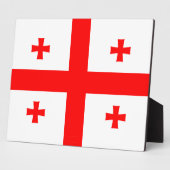 Plaquette met vlag van Georgië Fotoplaat (Zijkant)
