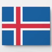 Plaquette met vlag van IJsland Fotoplaat (Voorkant)