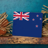 Plaquette met vlag van Nieuw-Zeeland Fotoplaat (Zijkant)