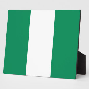 Plaquette met vlag van Nigeria Fotoplaat