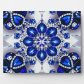 Plaquette met witte blauwe kleuren Modern Design Fotoplaat (Voorkant)