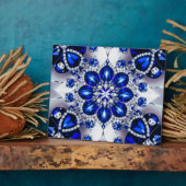 Plaquette met witte blauwe kleuren Modern Design Fotoplaat (Zijkant)