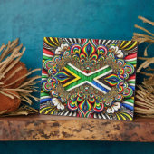 Plaquette met Zuid-Afrikaanse kleuren Modern Desig Fotoplaat (Zijkant)