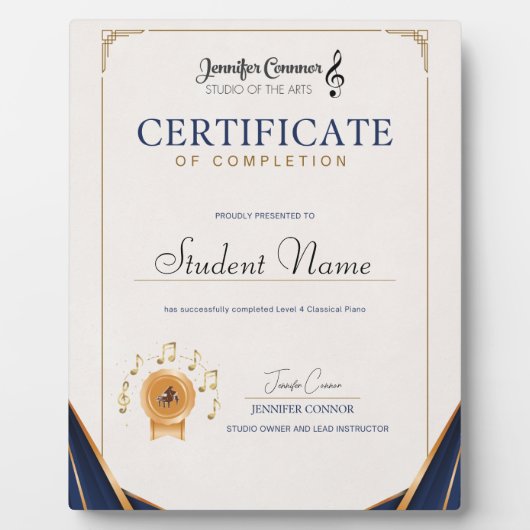 Plaquette Niveau 4 Piano Fotoplaat (Voorkant)