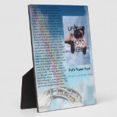 Plaquette Regenboogbrug voor huisdierherdenking - Fotoplaat (Zijkant)