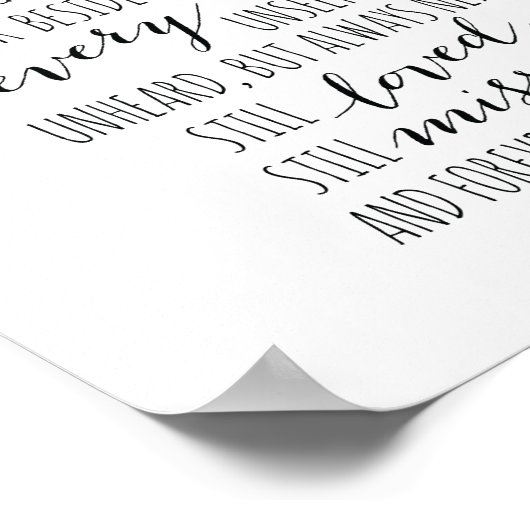 Plaquette 'Ter liefdevolle herinnering' - Degenen  Poster (Hoek)