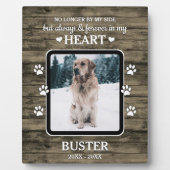 Plaquette ter nagedachtenis aan huisdier met rusti fotoplaat (Voorkant)