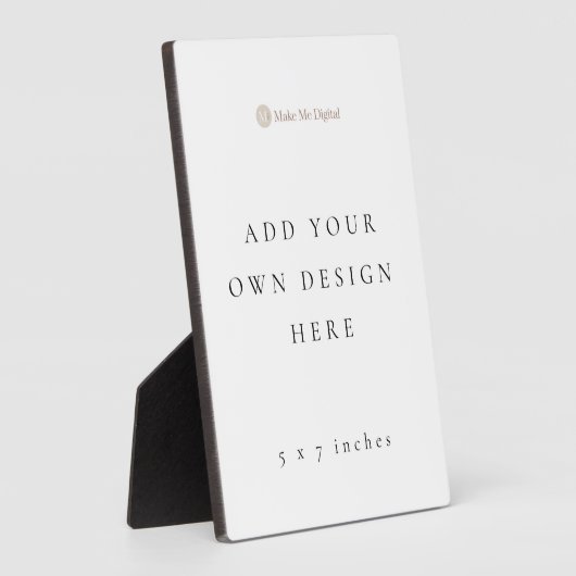 Plaquette van 5x7 inch met standaard fotoplaat (Zijkant)