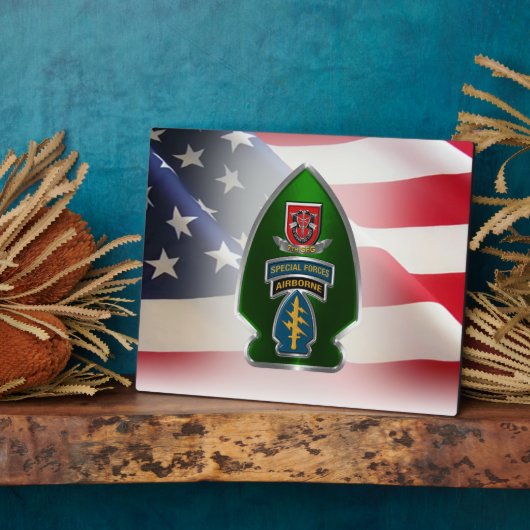 Plaquette van 7th Special Forces Group (AIRBORNE) Fotoplaat (Zijkant)