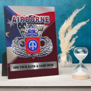 Plaquette van de 82e Luchtlandingsdivisie Fotoplaat