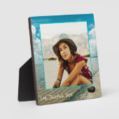 Plaquette voor staand fotolijst aan de waterkant fotoplaat (Voorkant)