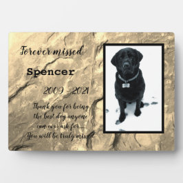 Plaquette voor tafel met ezel voor altijd gemist fotoplaat