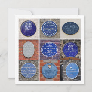 Plaquettes voor schrijvers kaart